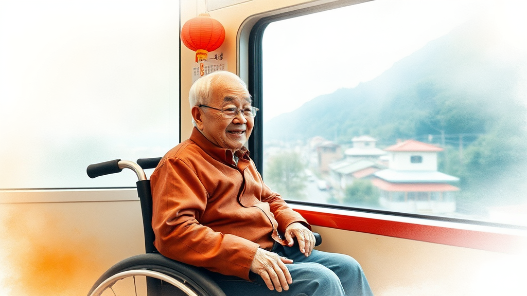 교통약자 사전 예매 (watercolor 스타일)