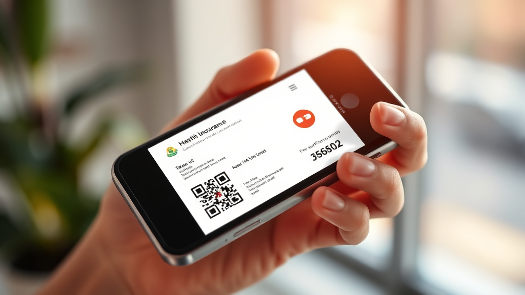 모바일 건강보험증 발급 (realistic 스타일)