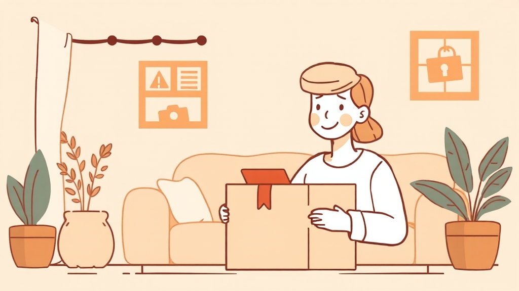 우편 및 택배 서비스 (illustration 스타일)