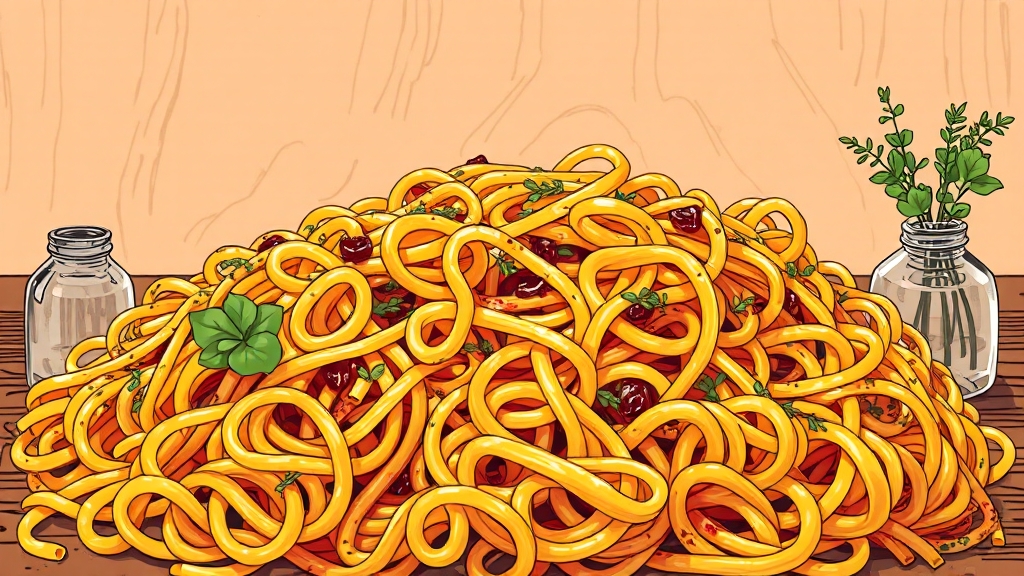 파스타면 종류별 특징 (illustration 스타일)
