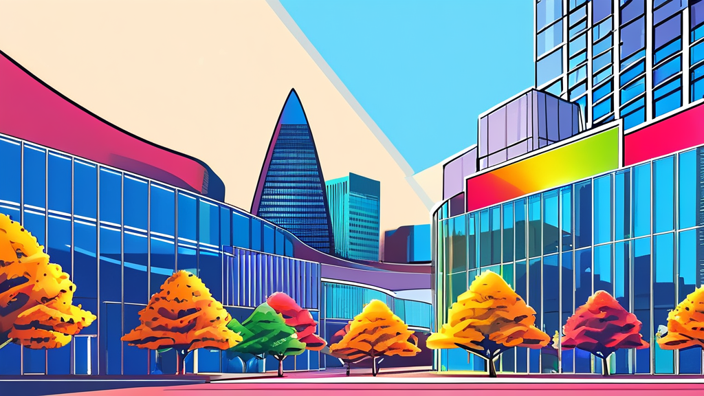 코스닥: 성장 가능성 높은 기업들의 주식 시장 (cartoon 스타일)