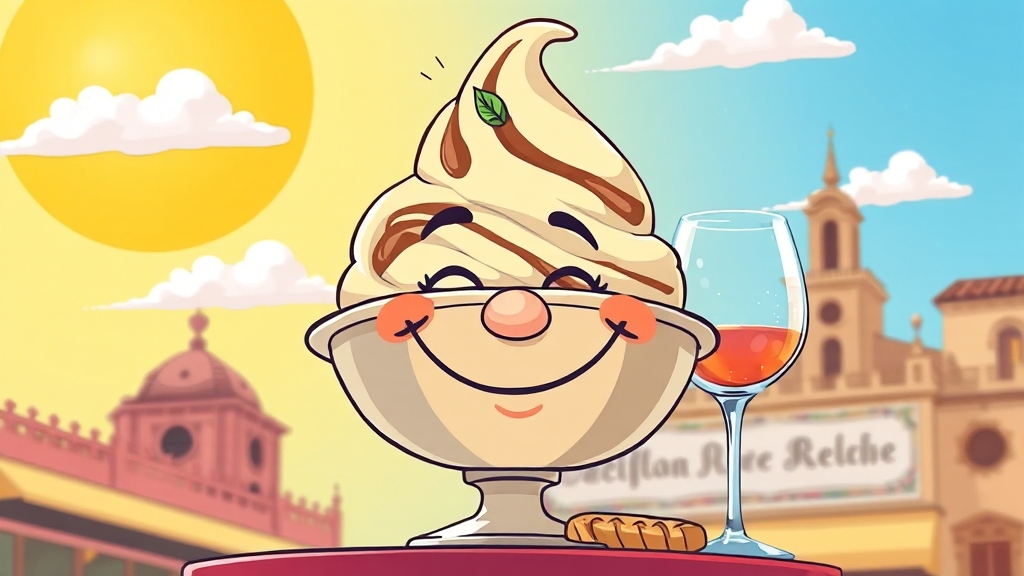 젤라또 & 칸투치: 피렌체 달콤한 디저트 (cartoon 스타일)
