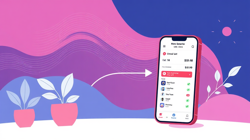 미래에셋증권 앱으로 배당금 확인하기 (illustration 스타일)