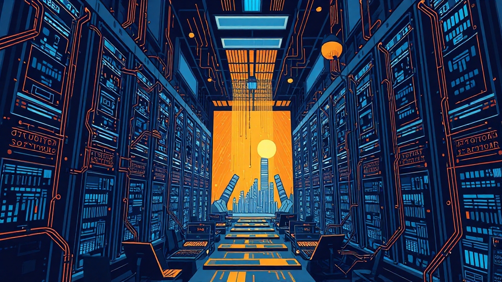 AI 데이터센터 시장 전망 (illustration 스타일)