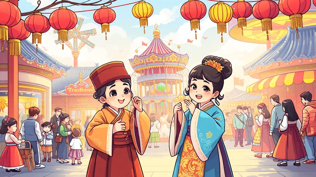 체험으로 만나는 전통문화 (cartoon 스타일)
