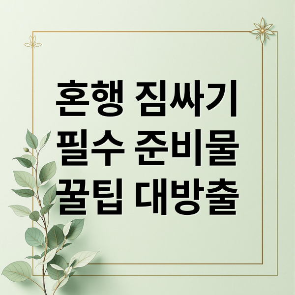 혼행 짐싸기필수 준비물꿀팁 대방출 (혼자 국내여행 소형 캐리어 준비물)