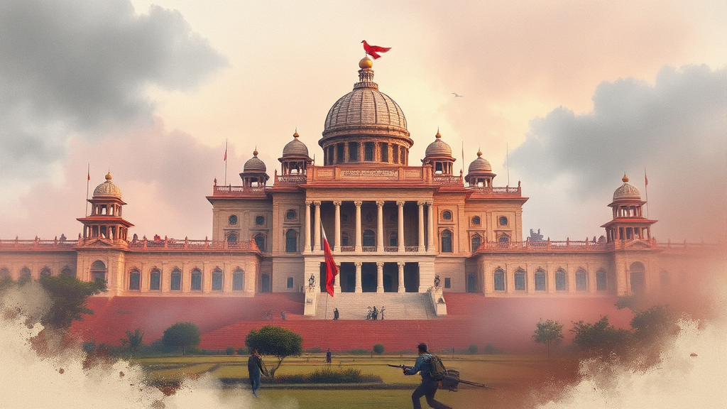 정치 관련 뉴스 (watercolor 스타일)