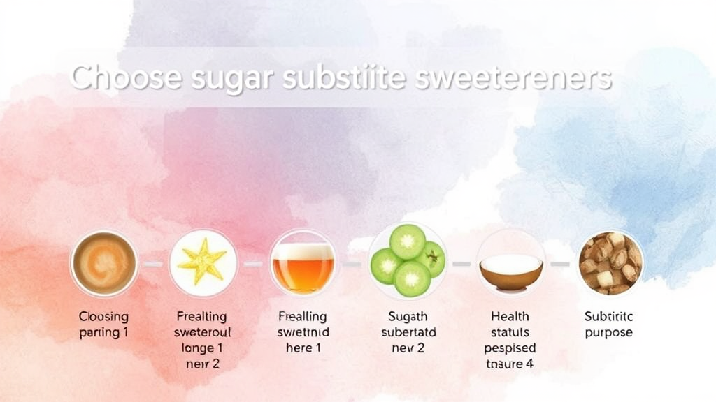 나에게 맞는 설탕 대체 감미료 고르는 법 (watercolor 스타일)