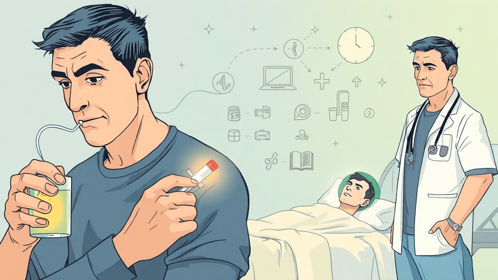 전립선비대증, 어떻게 진단할까요? (illustration 스타일)