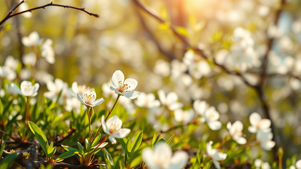 일상 속에서 느끼는 봄의 순간들 (realistic 스타일)
