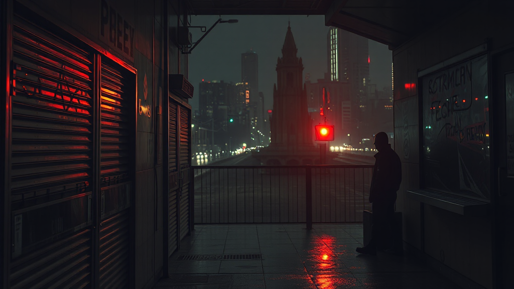 대출 셧다운의 시장 영향 (realistic 스타일)