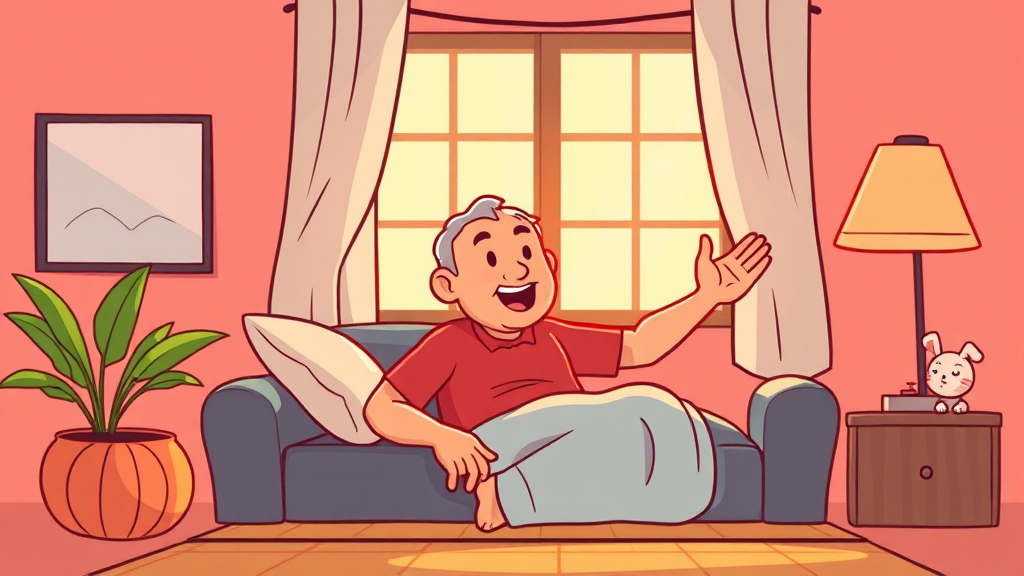 몸의 변화: 에너지 생산 능력 저하의 비밀 (cartoon 스타일)