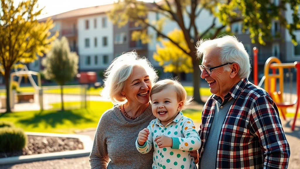 실버타운 관련 정부 지원 및 정책 동향 (realistic 스타일)