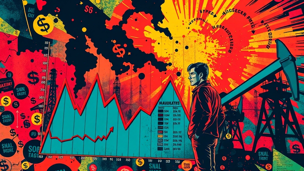 국제유가 급락, 에너지 시장 영향은? (popart 스타일)