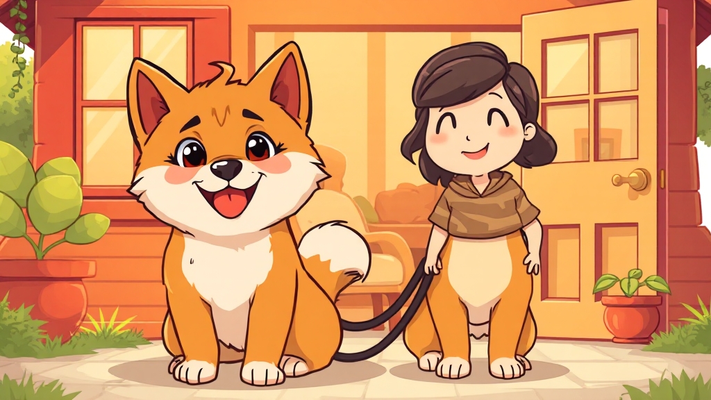 시바견 반려 생활 적응 팁 (cartoon 스타일)