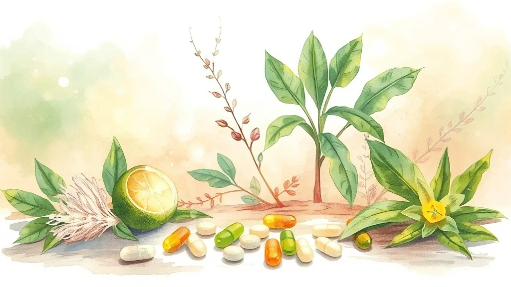 다이어트 보조제, 어떤 종류가 있을까요? (watercolor 스타일)