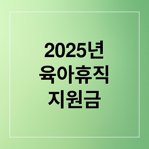 2025년
육아휴직
지원금 (육아휴직 사업주 지원금)