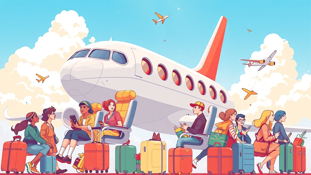 항공권 예매 시 고려 사항 (illustration 스타일)