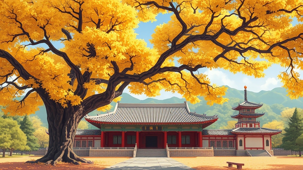 용문사 은행나무 개요 (cartoon 스타일)