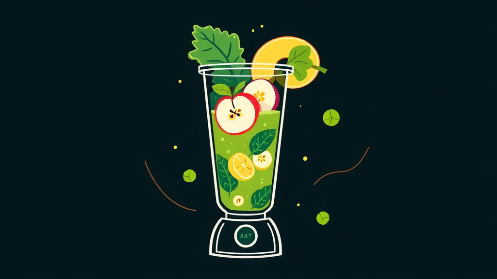 컬리케일 분말 활용법 (illustration 스타일)