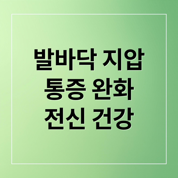 발바닥 지압
통증 완화
전신 건강 (발바닥 지압점)