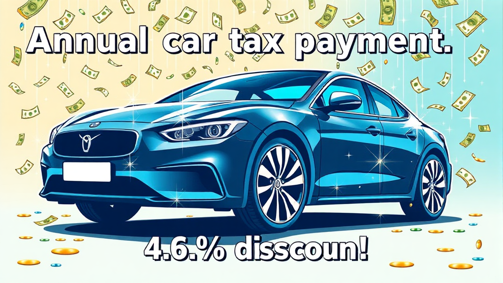 자동차세 연납 절세 혜택 (illustration 스타일)