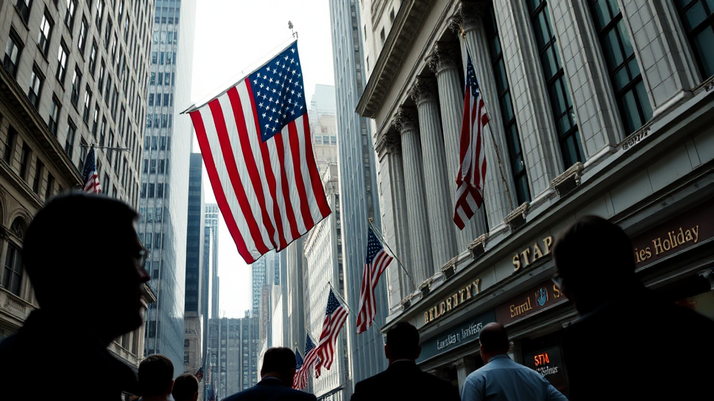 2026년 미국 증시 휴장일 (realistic 스타일)