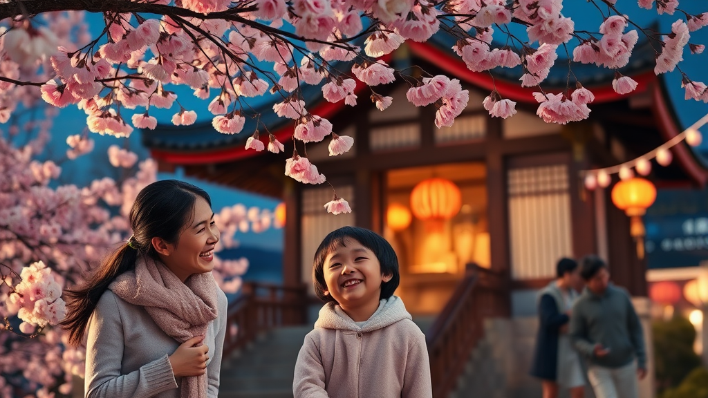 국내 주요 벚꽃 축제 일정 (realistic 스타일)