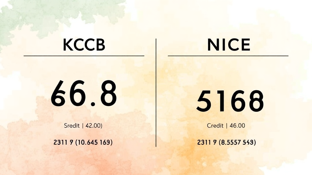 KCB와 NICE 신용점수 비교 (watercolor 스타일)