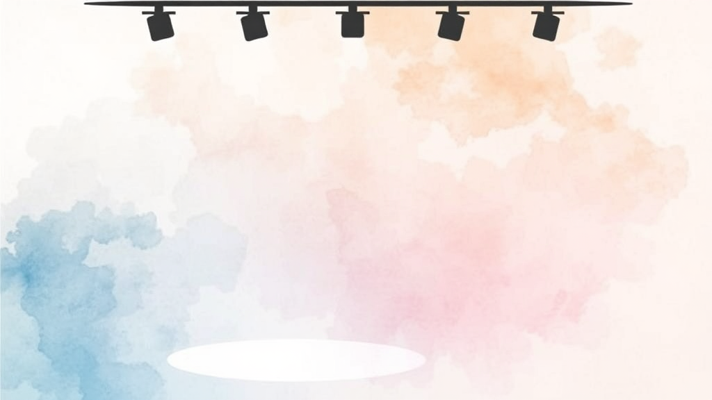 온라인 채널 활용법 (watercolor 스타일)