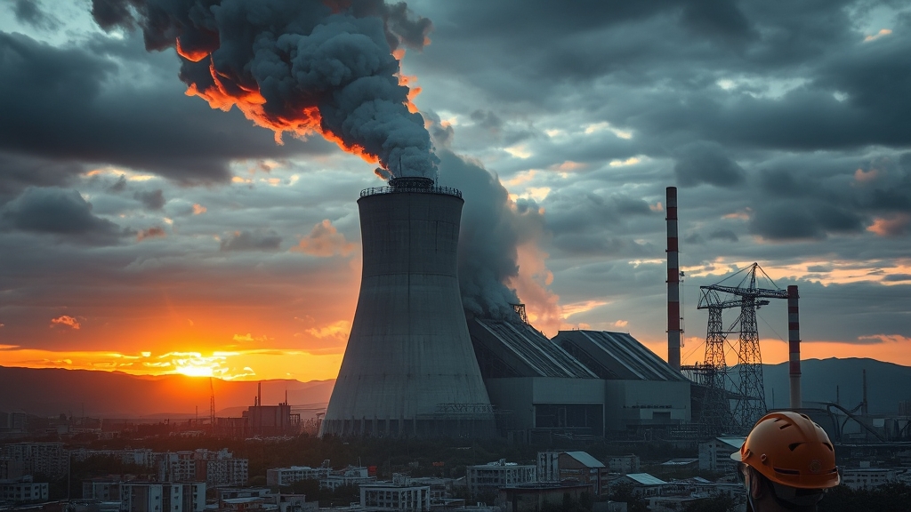 울산 화력발전소 붕괴 사고 (realistic 스타일)