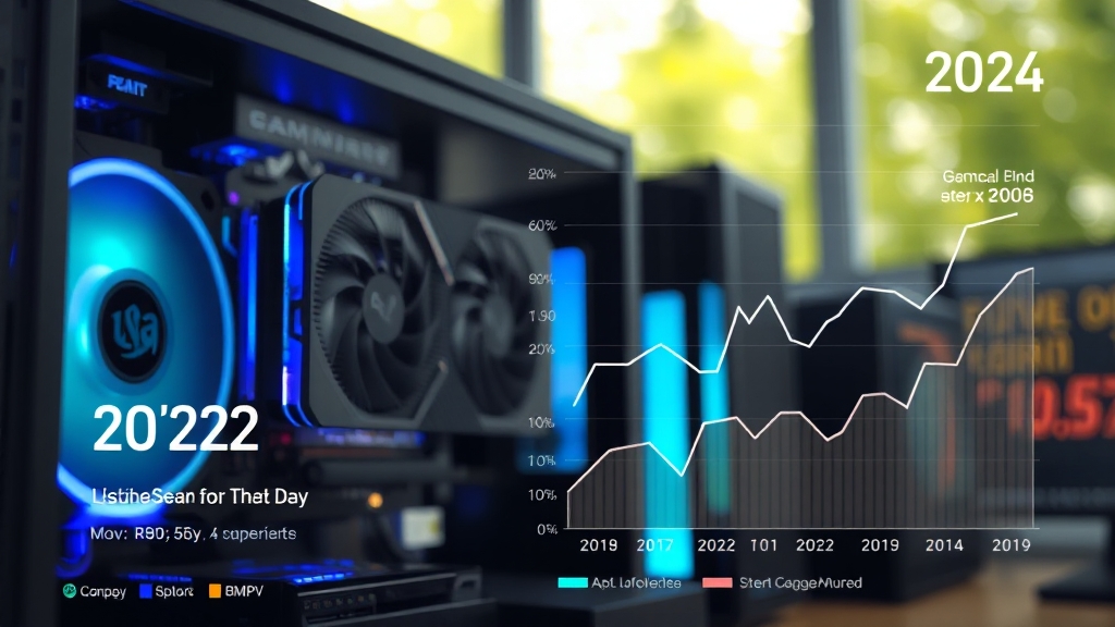 최신 게임용 PC 시장 동향 (realistic 스타일)