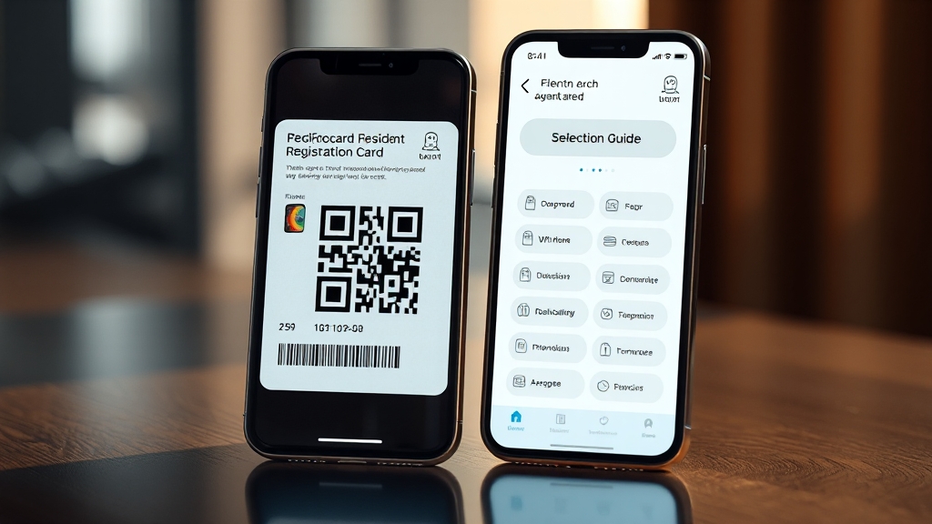 QR vs IC 칩 방식 비교 (realistic 스타일)