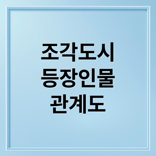 조각도시
등장인물
관계도 (조각도시 출연진 인물관계도)