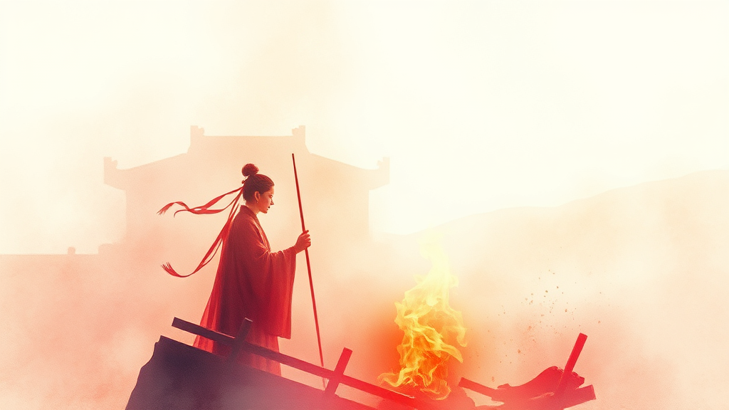 달집태우기 축제의 역사와 전통 (watercolor 스타일)