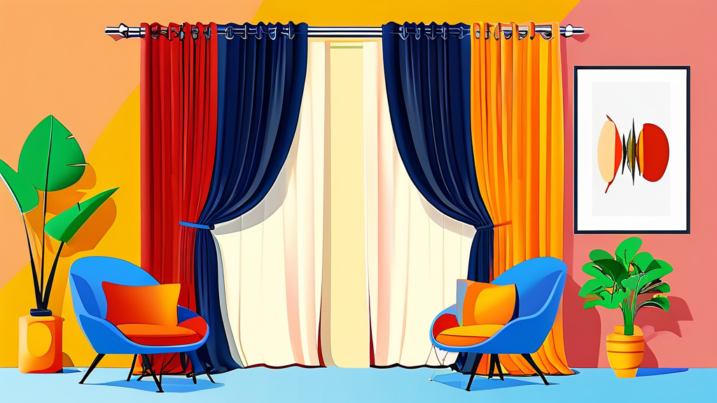 압축봉 커튼, 무엇이든 물어보세요 (cartoon 스타일)