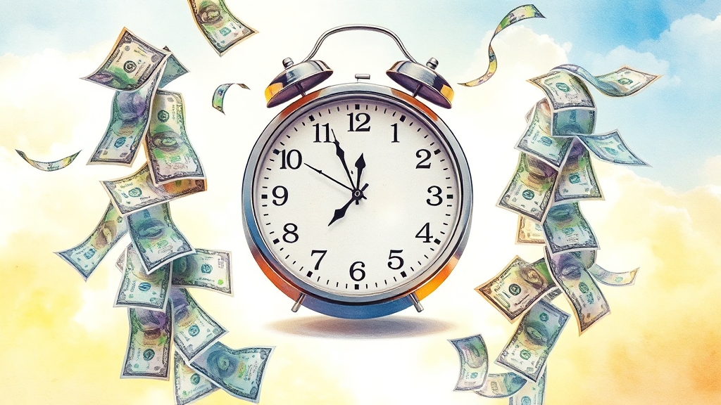 납부 기한, 왜 중요할까? (watercolor 스타일)