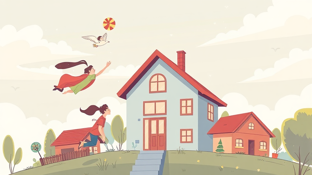 주택 구매 및 전세 자금 대출 (illustration 스타일)