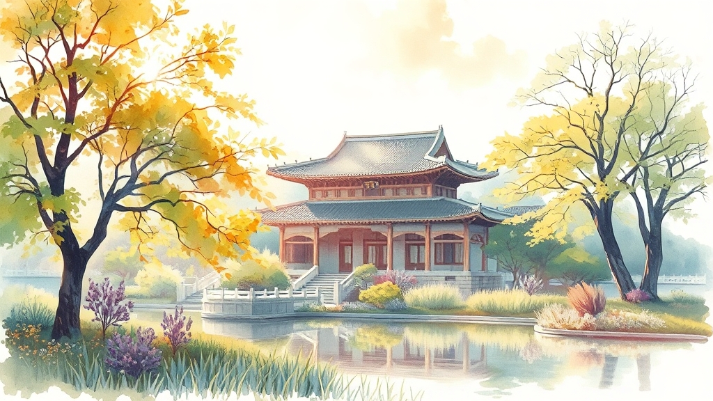 청와대, 어떻게 둘러볼까요? (watercolor 스타일)