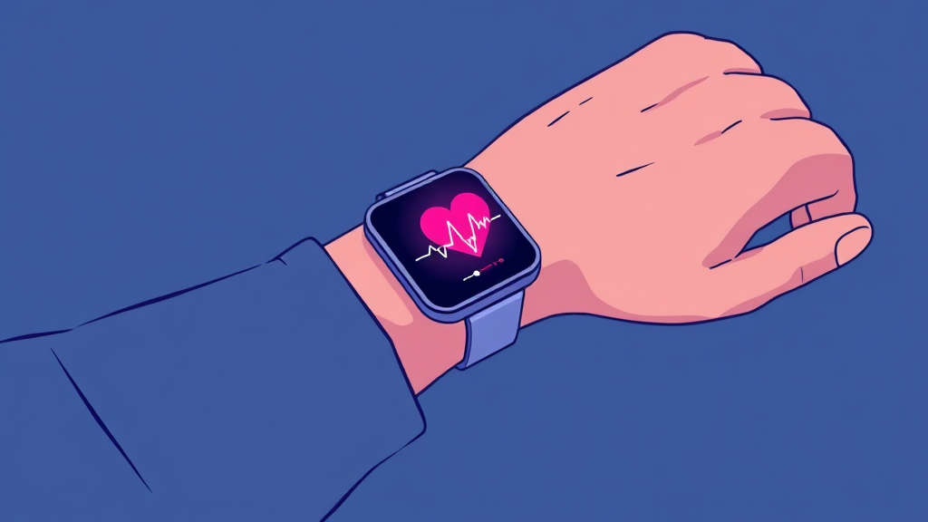 스마트워치 심전도, 심장 건강을 위한 똑똑한 활용법 (illustration 스타일)
