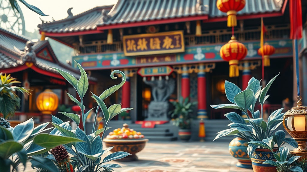 삼재 부적, 풍수, 생활 속 지혜 활용하기 (realistic 스타일)