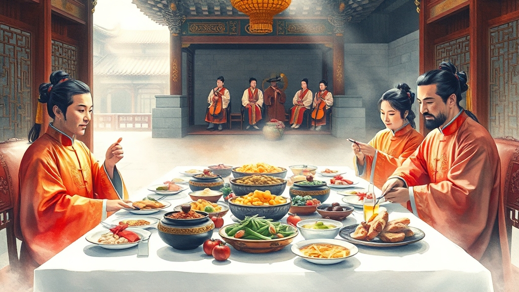 왕의 음식 체험 프로그램 (watercolor 스타일)
