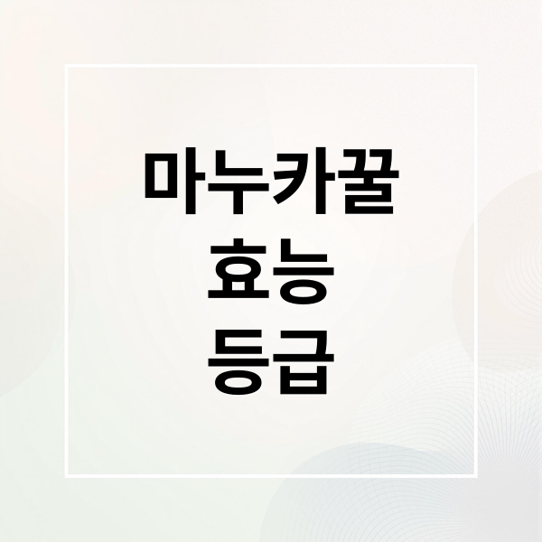 마누카꿀
효능
등급 (마누카꿀 가격 효능)
