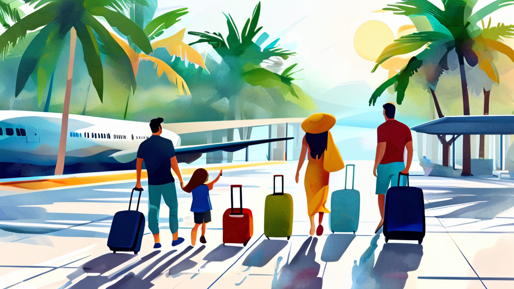 푸켓 공항 픽업 서비스 이용 후기: 장점과 단점 (watercolor 스타일)