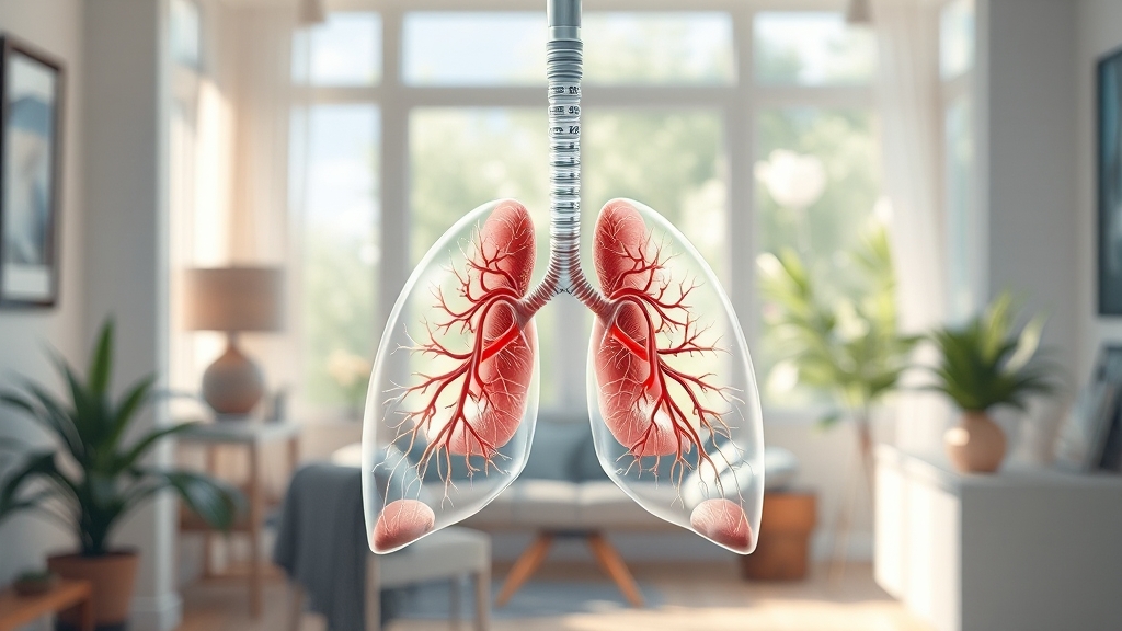 실내 공기질 관리의 중요성 (realistic 스타일)