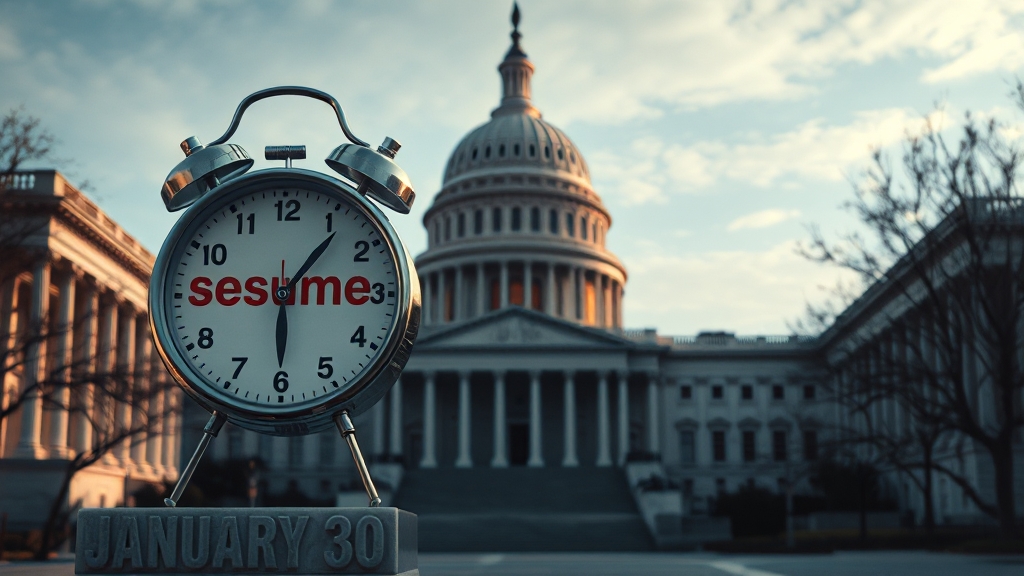 셧다운 종료: 합의 내용 및 과정 (realistic 스타일)