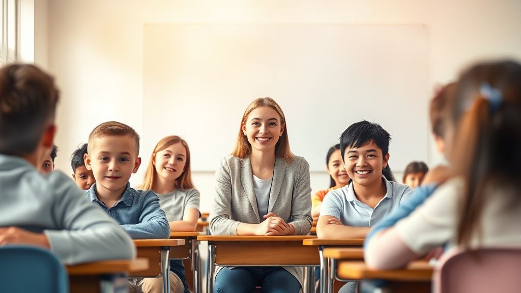 교사의 인기 비결 (watercolor 스타일)