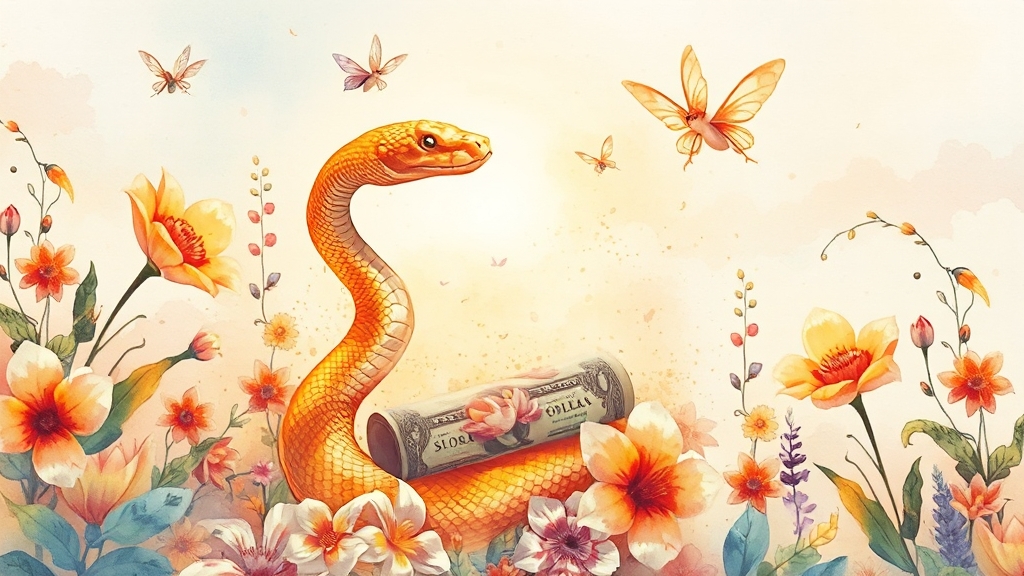 뱀 꿈, 길몽일까 흉몽일까? (watercolor 스타일)