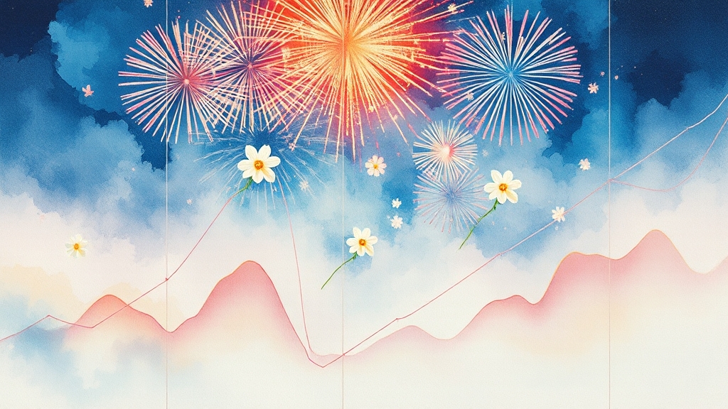 경제 지표 및 시장 동향 (watercolor 스타일)