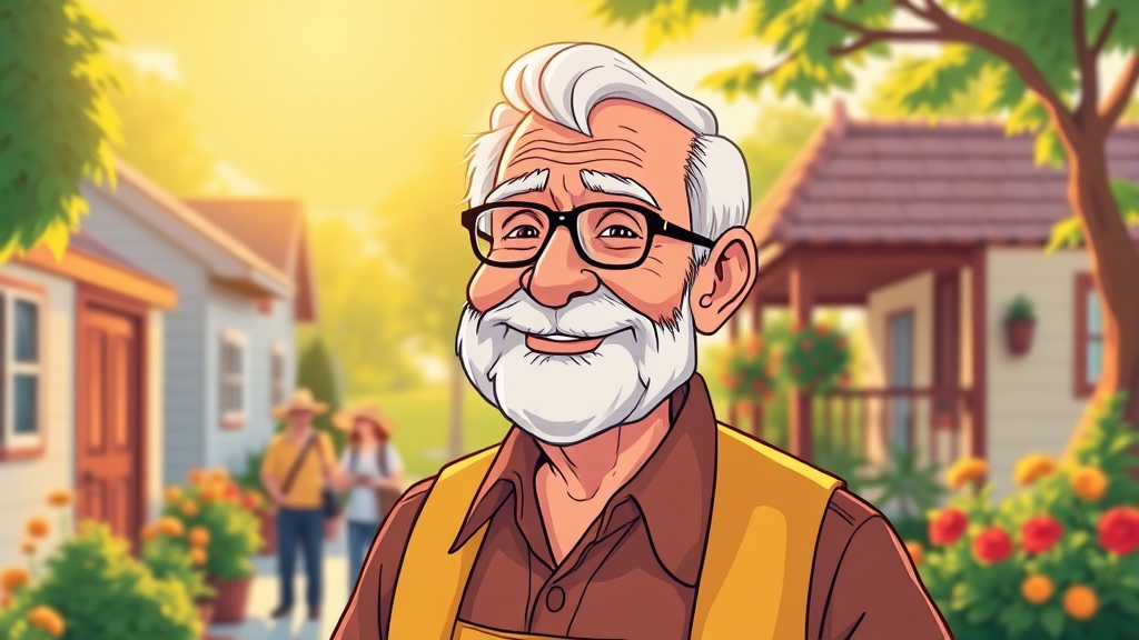 시니어 일자리의 중요성 및 필요성 (cartoon 스타일)